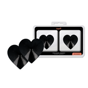 Coquette Chic Desire – Copricapezzoli a cuore neri sfaccettati