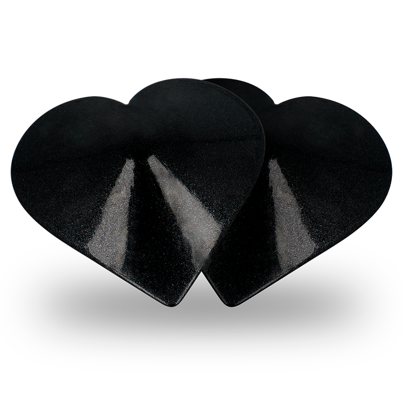 Coquette Chic Desire – Copricapezzoli a cuore neri sfaccettati