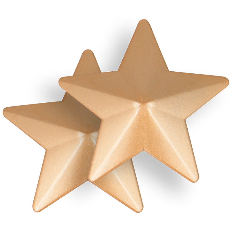 Coquette — Cache-tétons étoiles métalliques — Doré