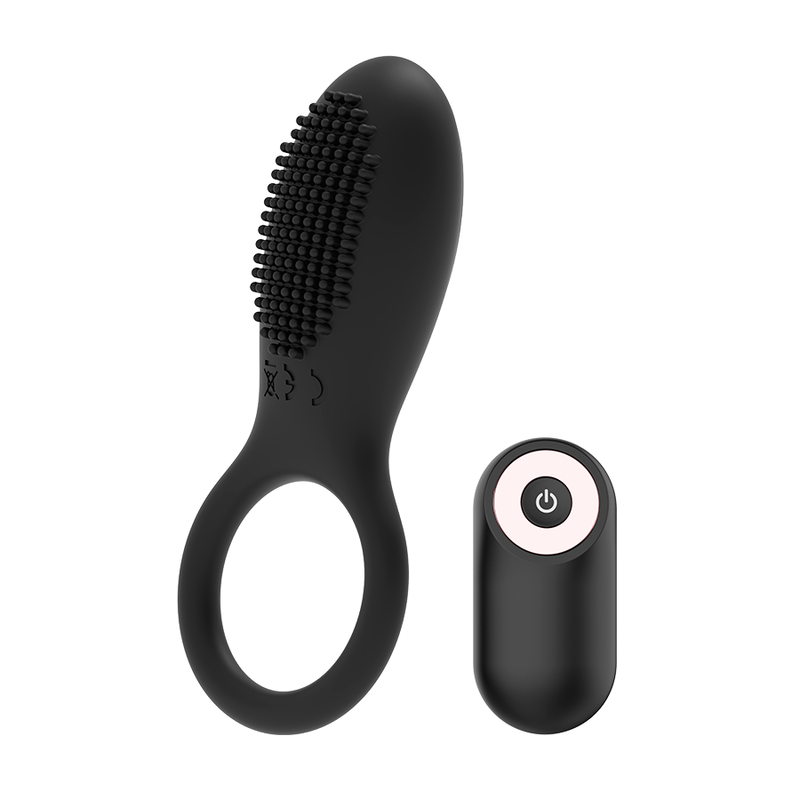 Coquette Chic Desire, aufladbarer Cockring mit Fernbedienung in Schwarz-Gold