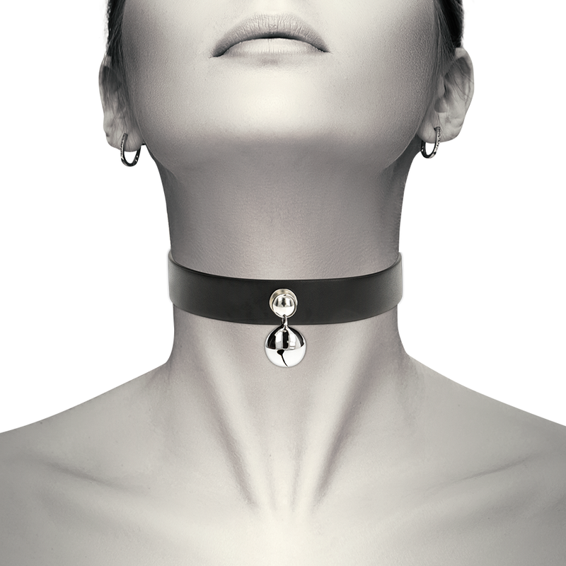 Collare in materiale sintetico vegano Coquette Chic Desire con anello, accessorio da donna