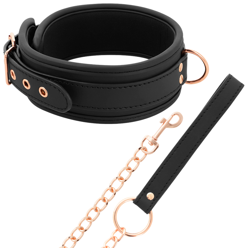 Coquette Chic Desire – Halsband aus veganem Leder mit Armband und Neopren-Futter