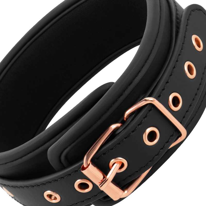 Coquette Chic Desire – Halsband aus veganem Leder mit Armband und Neopren-Futter