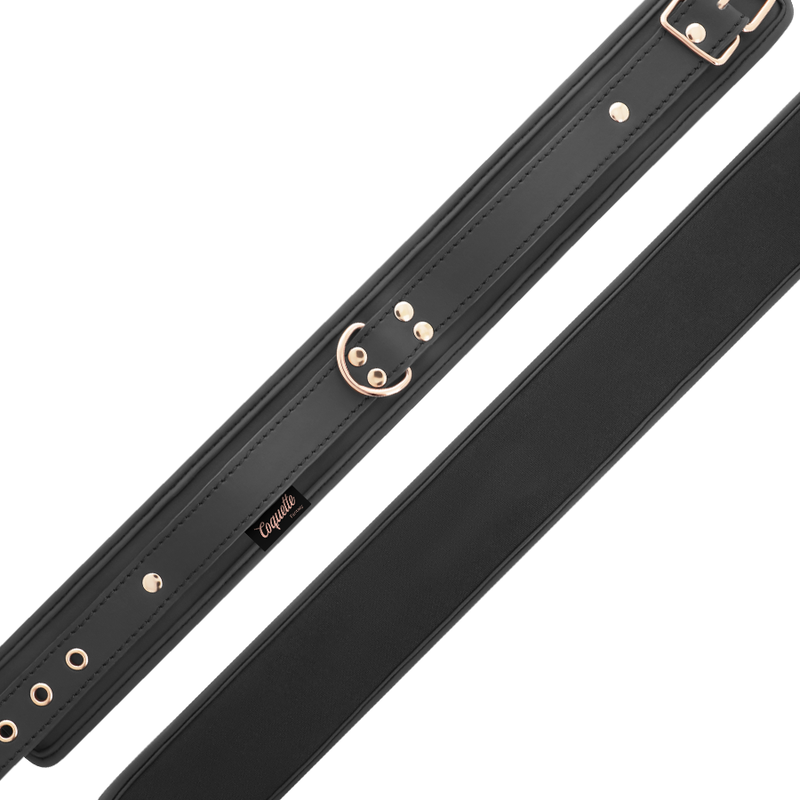 Coquette Chic Desire – Halsband aus veganem Leder mit Armband und Neopren-Futter