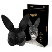 Máscara Coquette Chic Desire de material sintético vegano con orejas de conejo