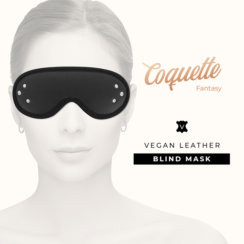 Coquette Chic Desire — Masque fantasy en cuir végan avec doublure en néoprène