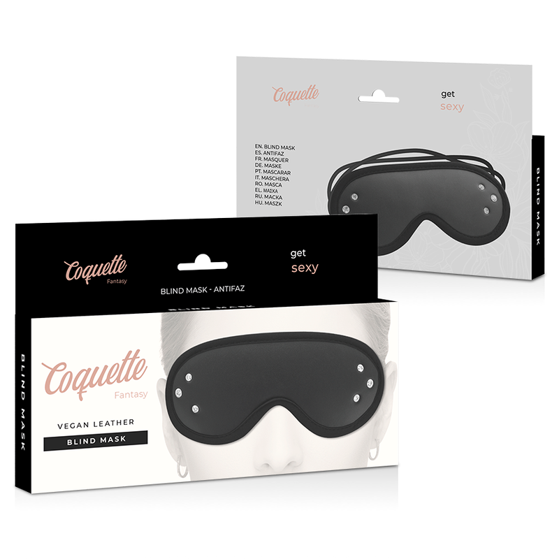Coquette Chic Desire — Masque fantasy en cuir végan avec doublure en néoprène