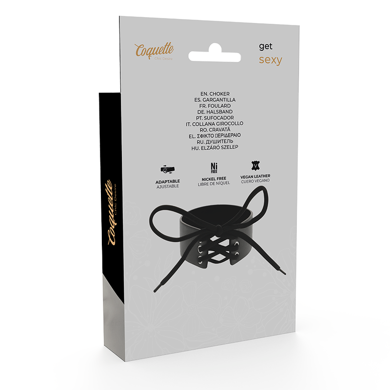 Coquette Chic Desire – Choker aus veganem Leder