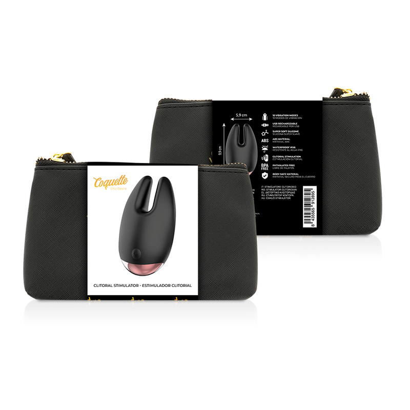 Mini vibratore clitorideo Coquette Chic Desire nero e oro, modello 1