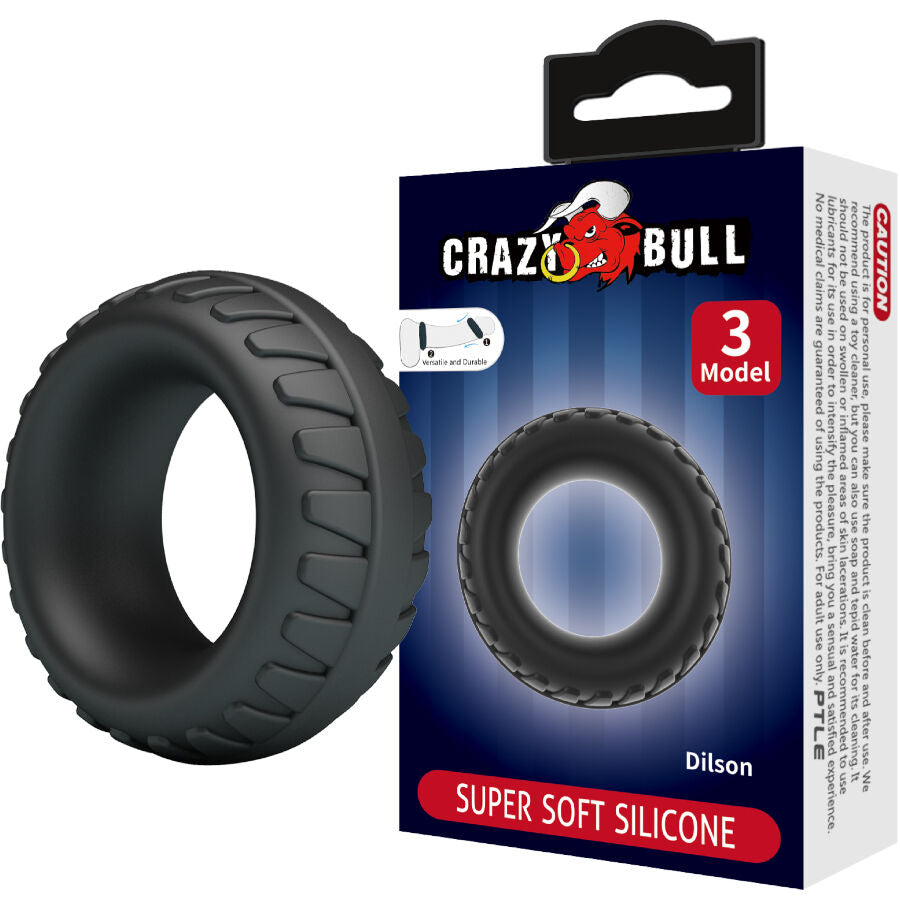 Crazy Bull Dilson – Penisring aus Silikon mit Reifenprofil