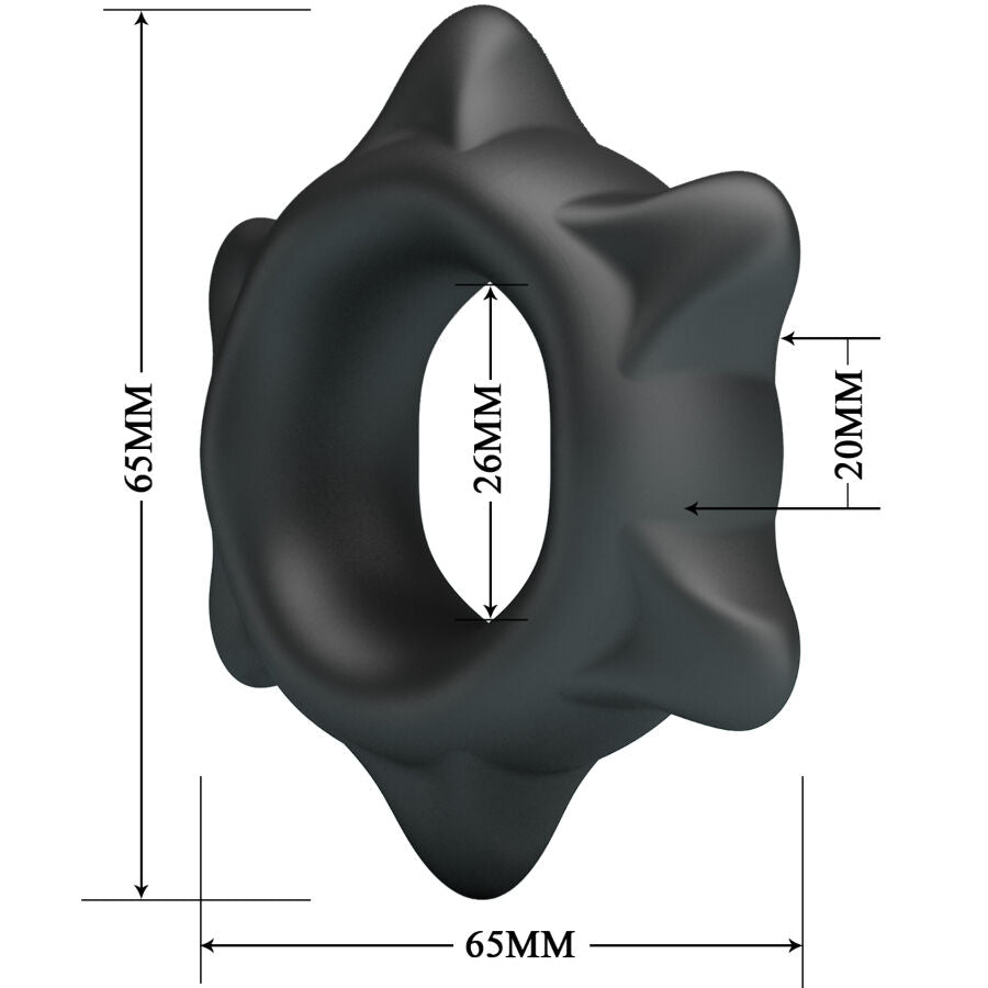 Crazy Bull Ethaniel – Anello fallico in silicone a stella