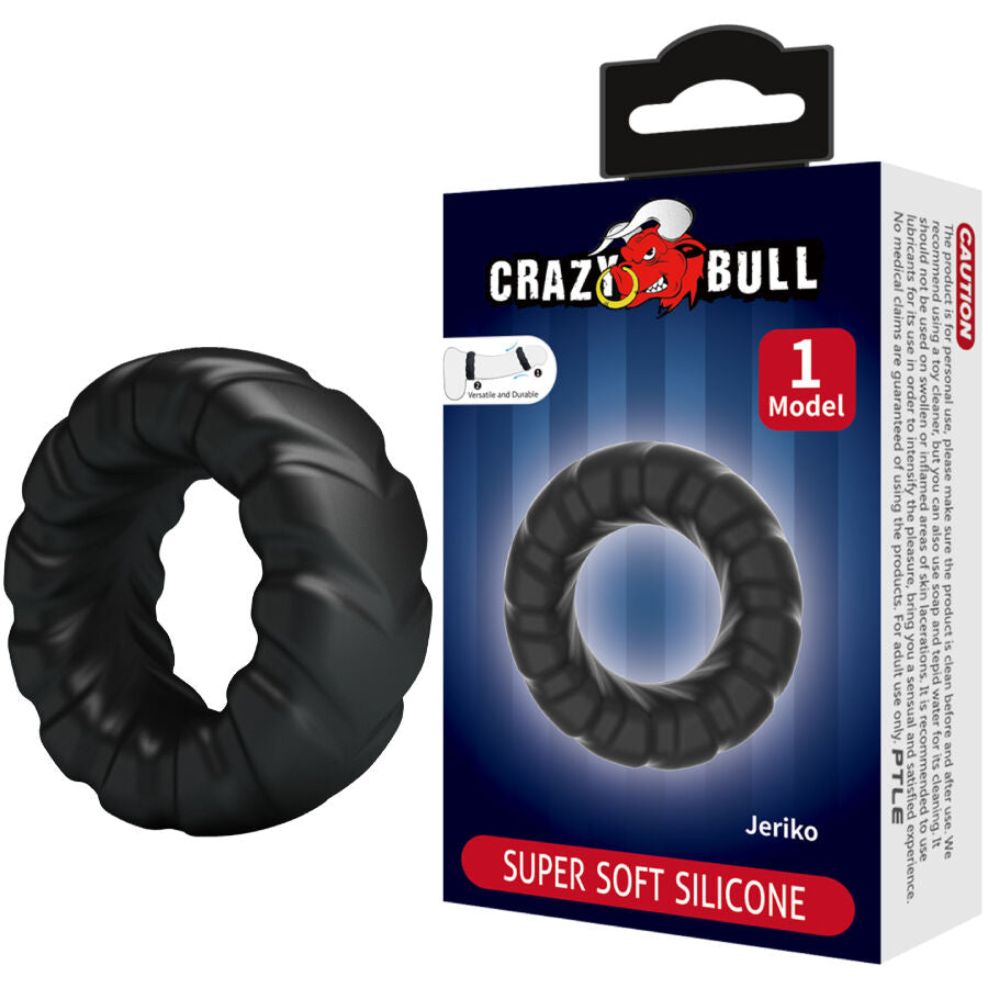 Crazy Bull Jeriko – Anello fallico compatto in silicone a pieghe