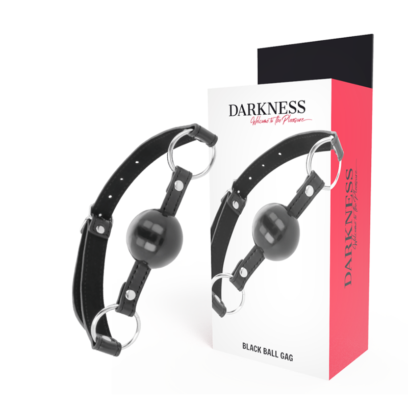 Darkness – Schwarzer Ballknebel mit Schnallenverschluss