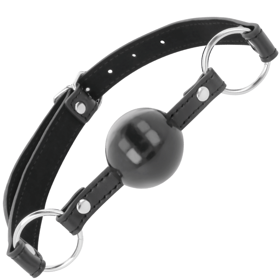 Darkness – Schwarzer Ballknebel mit Schnallenverschluss