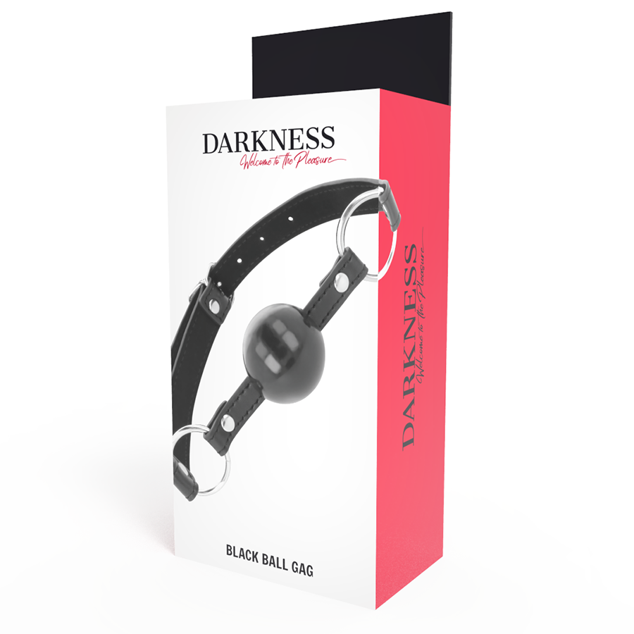 Darkness – Schwarzer Ballknebel mit Schnallenverschluss