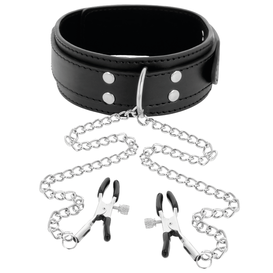 Darkness – Collar con pinzas para pezones