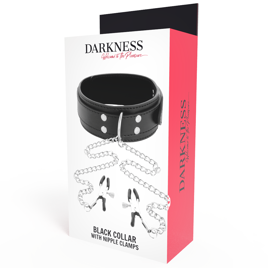 Darkness – Collar con pinzas para pezones