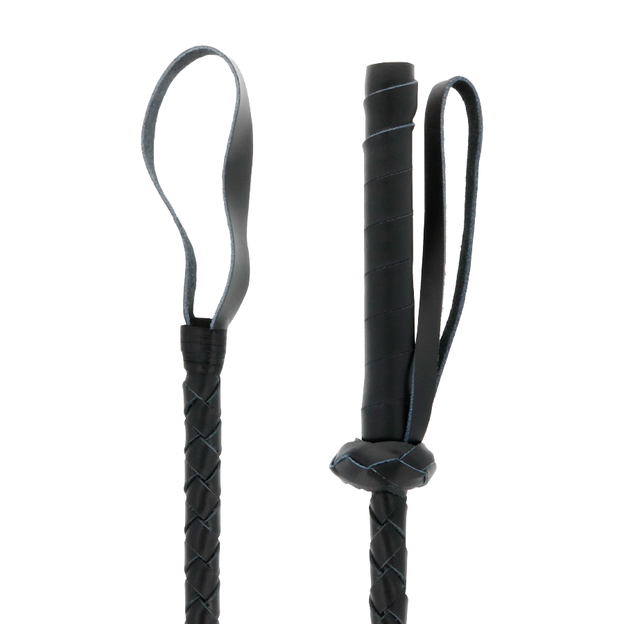 Darkness – Gerte mit Lederschlaufe, 60 cm