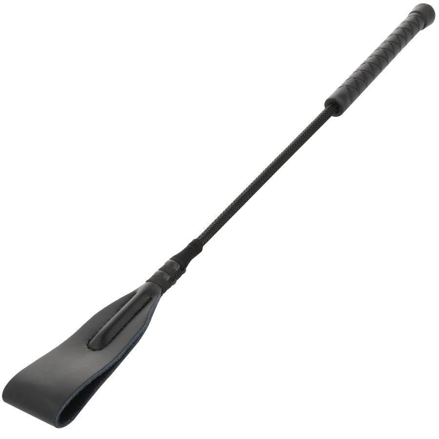 Darkness – Kurze Gerte mit gefalteter Lederklatsche, 45 cm