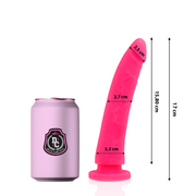 Dildo Delta Club in silicone medicale rosa, 17 cm per 3 cm di diametro