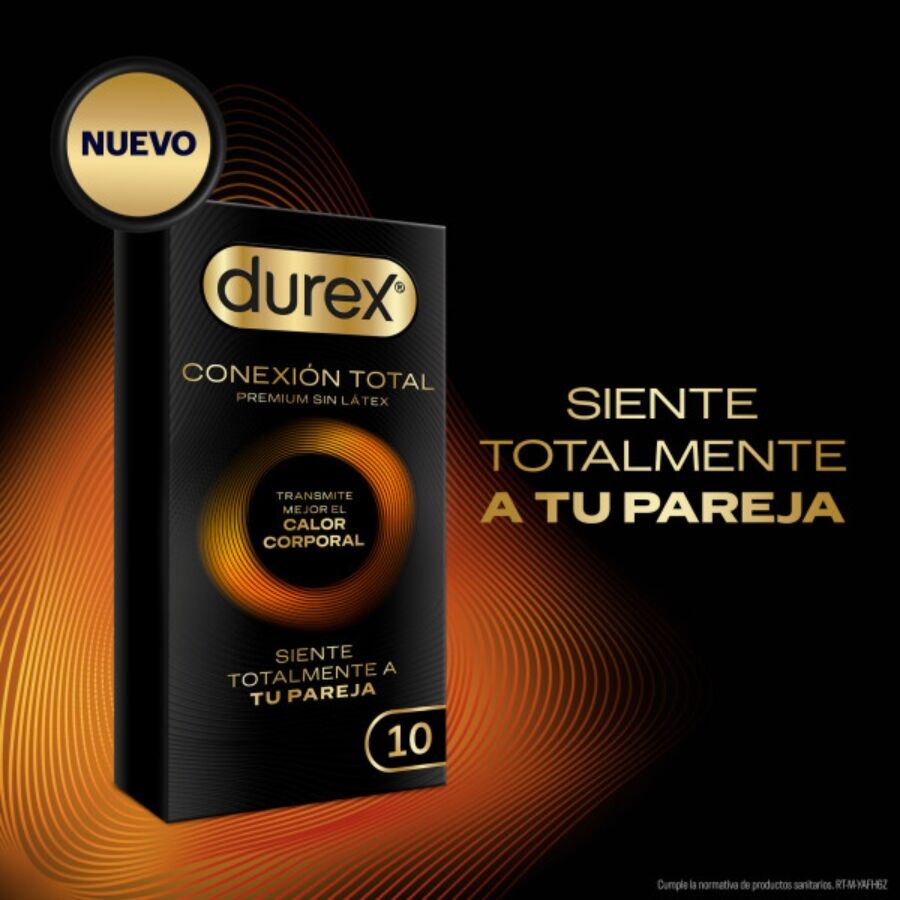 Durex Total Connection — Préservatifs en nitrile, 10 unités