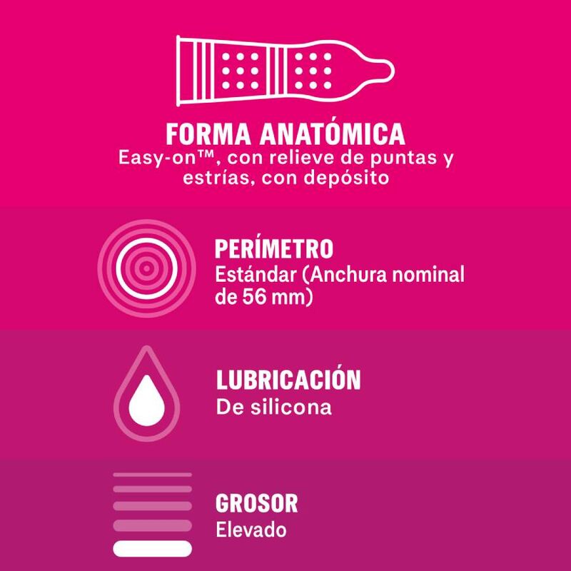 Durex Dame Placer — Préservatifs, 12 unités