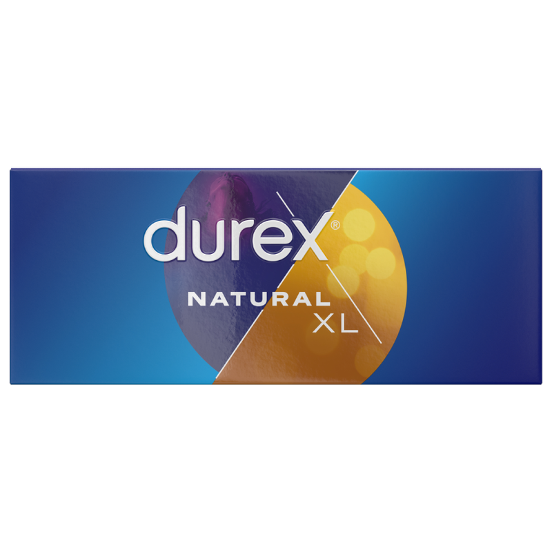 Durex Natural XL – Preservativos XL de látex natural, 144 unidades