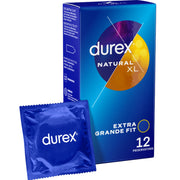 Durex Natural XL – Preservativi XL da 60 mm, 12 pezzi