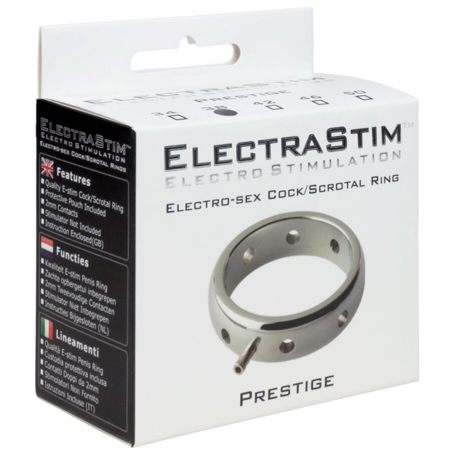 ElectraStim Prestige – E-Stim-Penisring aus Edelstahl, 42 mm