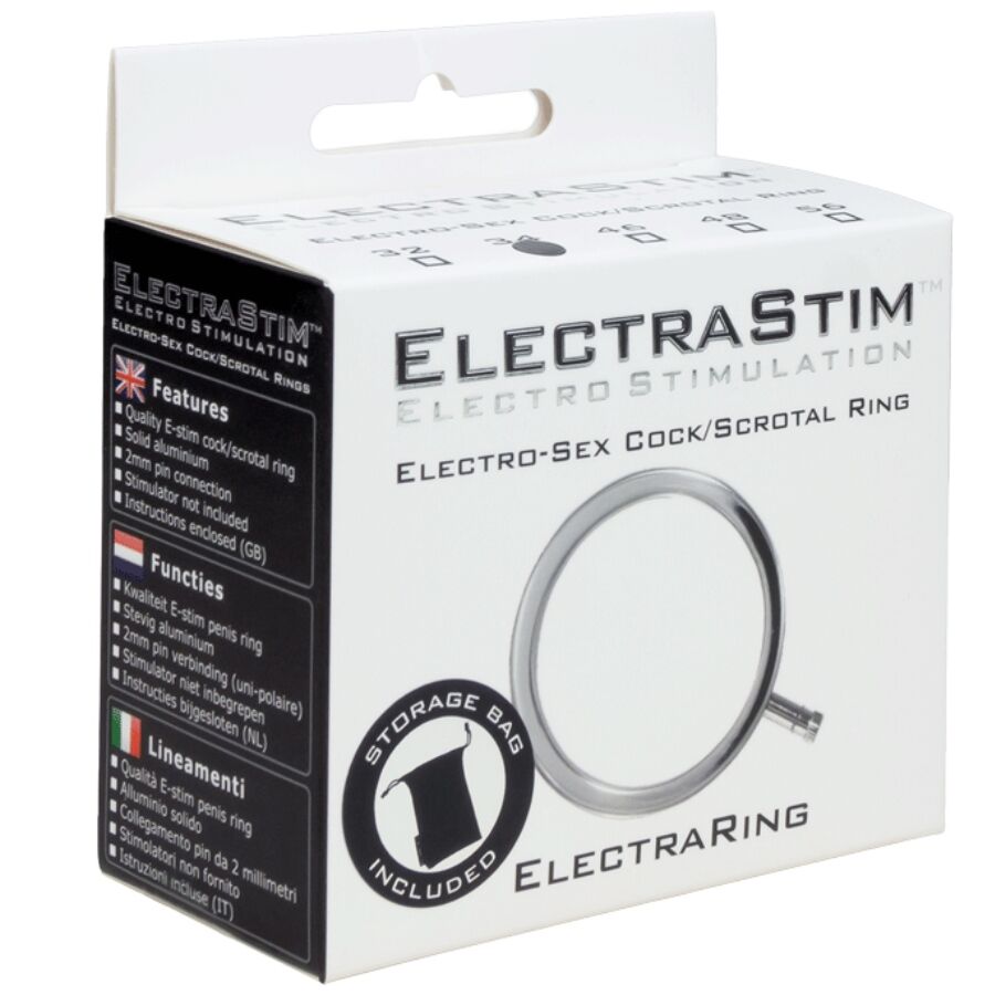 Anello fallico in metallo ElectraStim ElectraRings, 34 mm