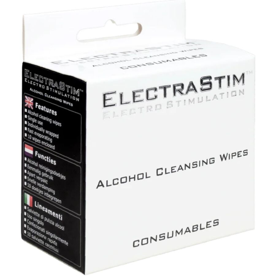 ElectraStim — Lingettes nettoyantes à l’alcool, 10 unités