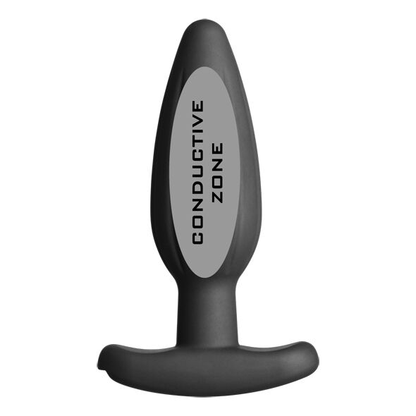 ElectraStim — Plug anal Rocker de silicona negra, talla mediana