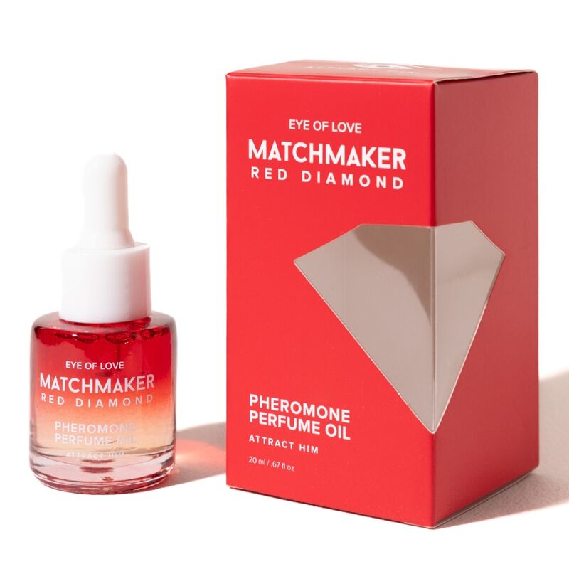 Flakon Red Diamond vor seiner roten Schachtel