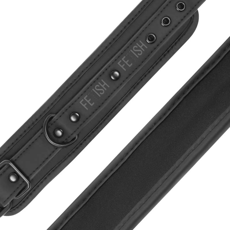 Fetish Submissive – Fesseln aus veganem Leder mit Neoprenfutter