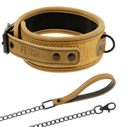 Fetish Submissive Origen, collare con catena e fodera in neoprene