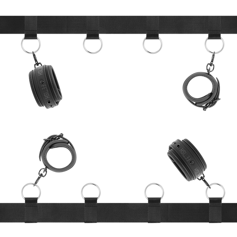 Fetish Submissive — Ensemble de liens de lit de luxe avec doublure en noprène