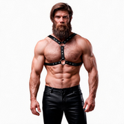 Fetish Submissive – Herren-Harness mit Halsband und Ring