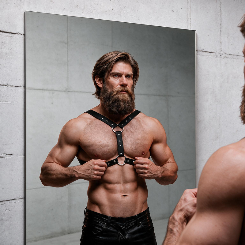Fetish Submissive – Herren-Harness mit Halsband und Ring