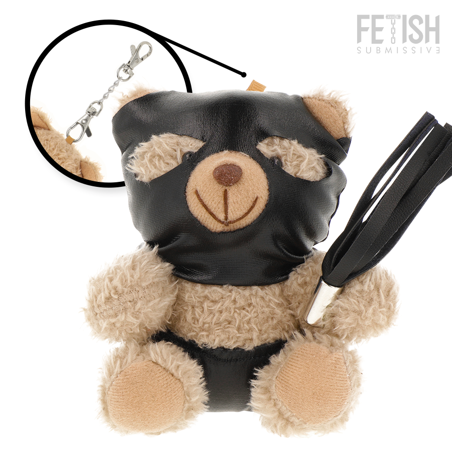 Fetish Submissive Luno – Sammel-Teddybär mit Maske und Flogger, Modell 7