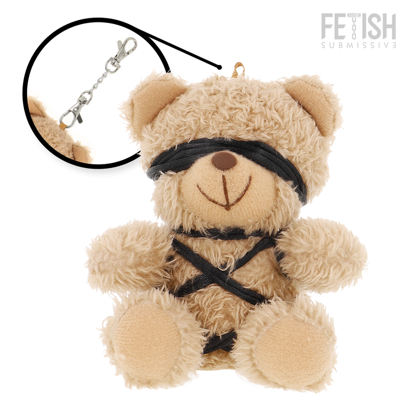 Fetish Submissive Winnie – Oso de peluche con venda y cuerdas, modelo 6