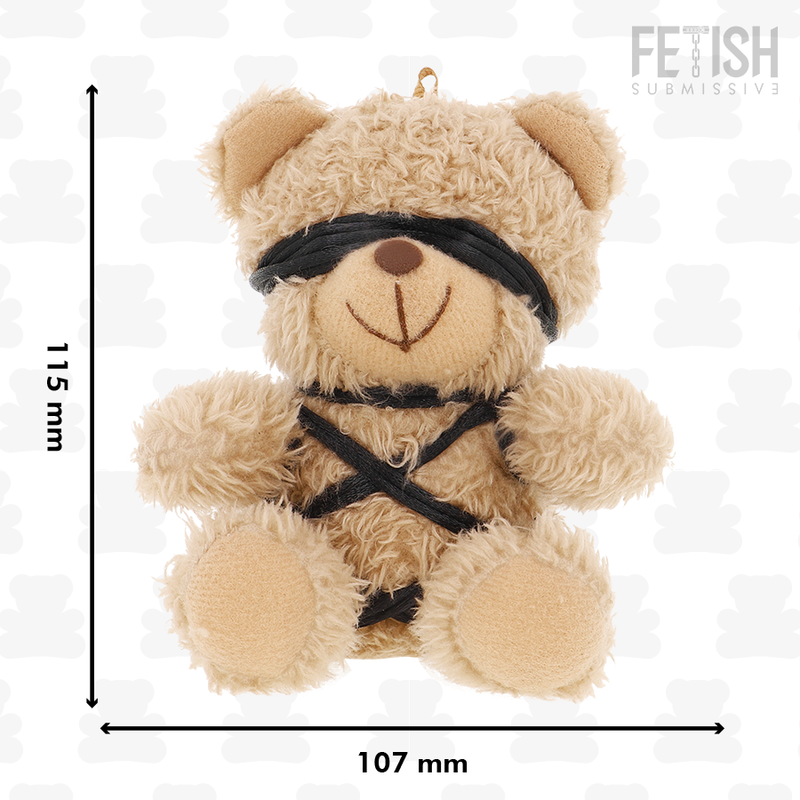 Fetish Submissive Winnie – Oso de peluche con venda y cuerdas, modelo 6