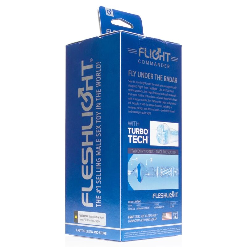 Caja del Flight Commander, parte trasera con la presentación del Turbo Tech