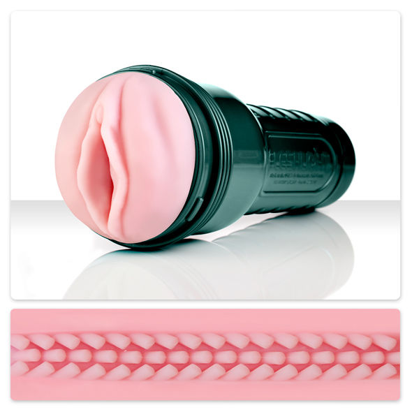 Fleshlight Vibro Pink Lady Touch mit Längsschnitt der ringförmigen Touch-Struktur