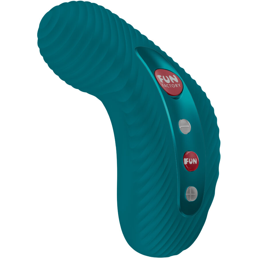 FUN FACTORY Laya III – Vibrador de clítoris con golpecitos rítmicos – Verde botella