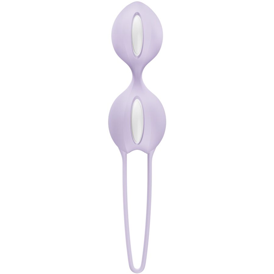 FUN FACTORY Smartballs Duo – Bolas chinas dobles de silicona, 73 g – Lila