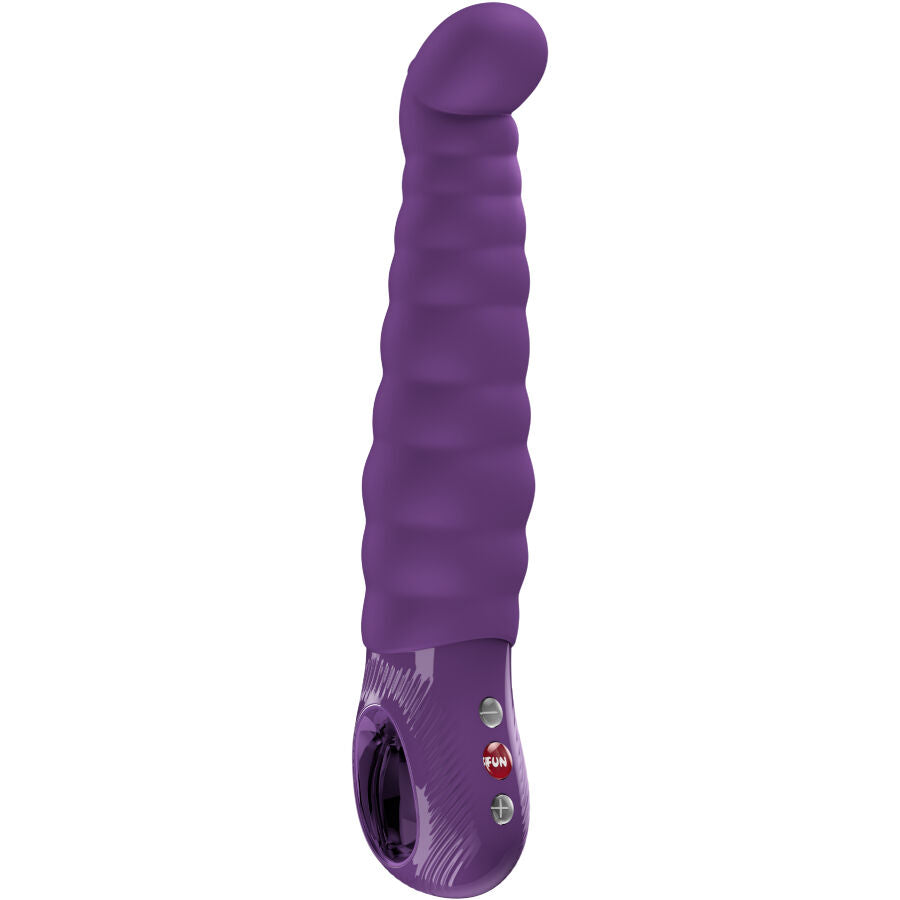 FUN FACTORY Patchy Paul – Vibratore punto G con rilievi, ricaricabile – Viola scuro