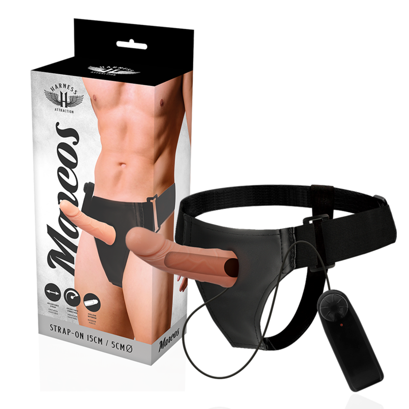 Harness Attraction — Rnes cadres creux avec vibrateur 15 cm -o- 5 cm