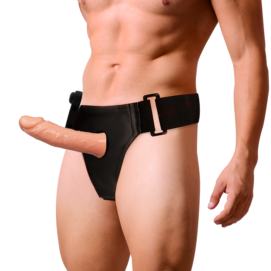 Harness Attraction – Benny, hohler Strap-on mit Vibration, 15 cm, Ø 4,5 cm