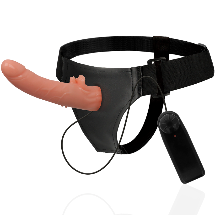 Harness Attraction Hector, strap-on vibrante, 20 cm di lunghezza, 3,5 cm di diametro