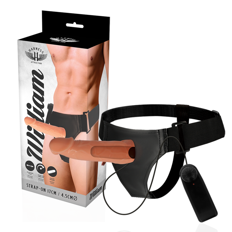 Harness Attraction — Willian hollow rnes avec vibrateur 17 cm -o- 4.5 cm